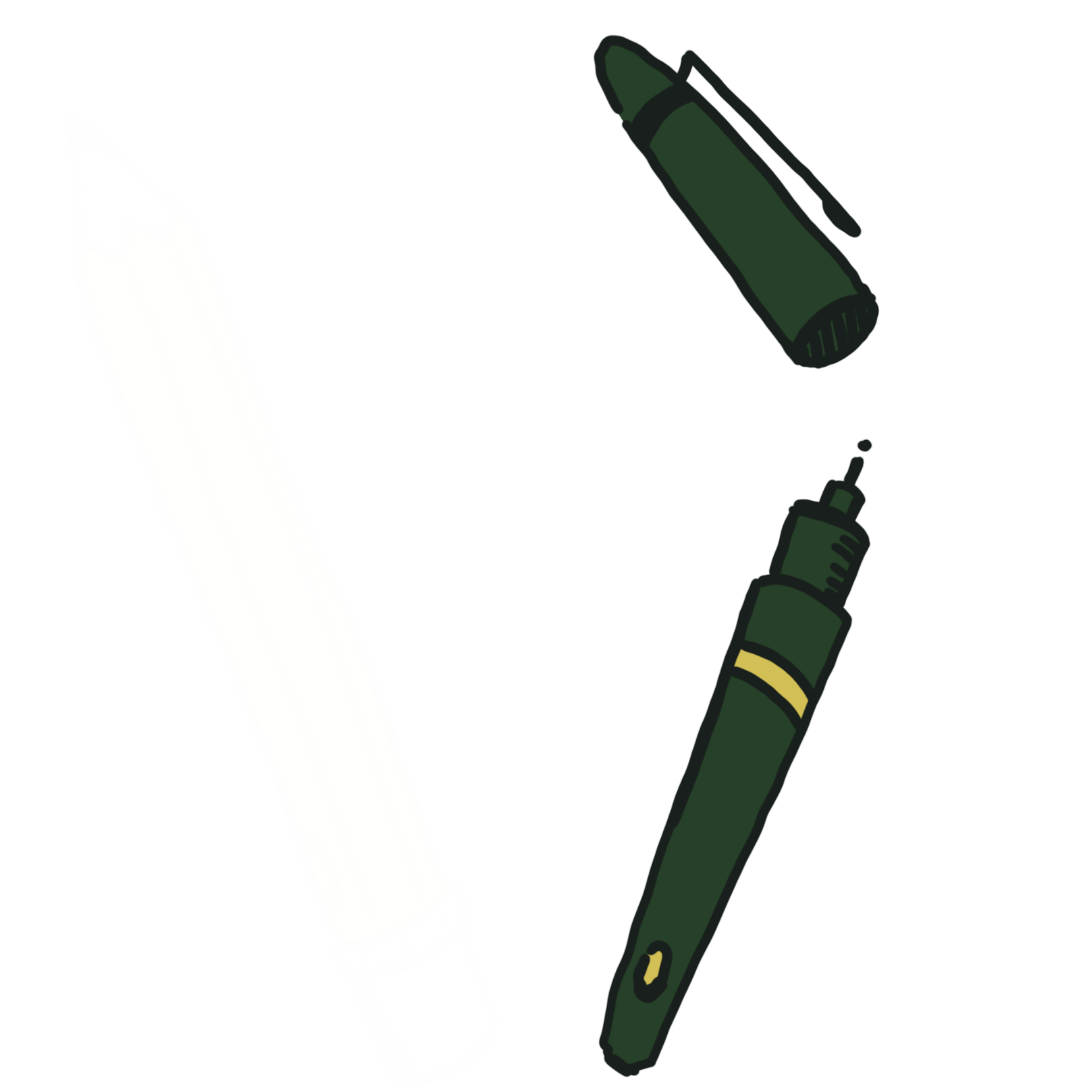 Drawing of green pen